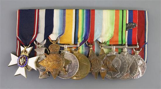 An important group of medals to Admiral Sir Geoffrey Alan Brooke Hawkins KBE, CB, MVO, DSC, with Lady Hawkins DCVO